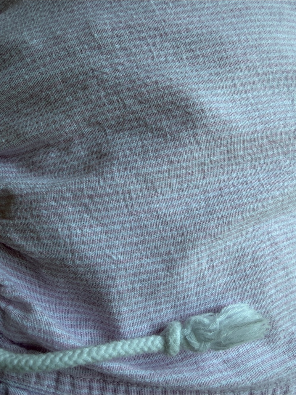Brandy Melville Light Pink and White Striped Linen Drawstring Pants - Picture 4 of 4